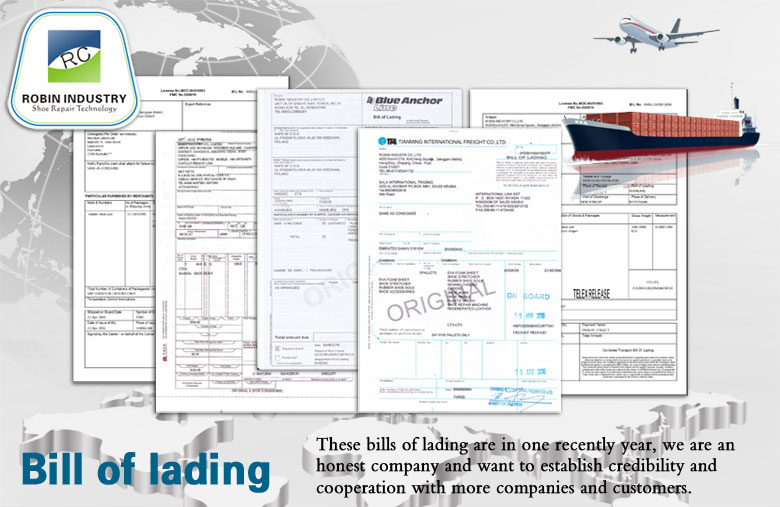 ROBIN INDUSTRY BILL OF LADING