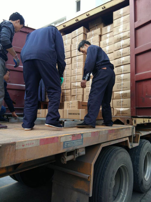 loading shoe repair items to container