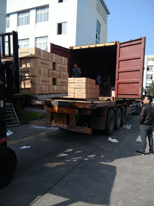 loading shoe repair items to container