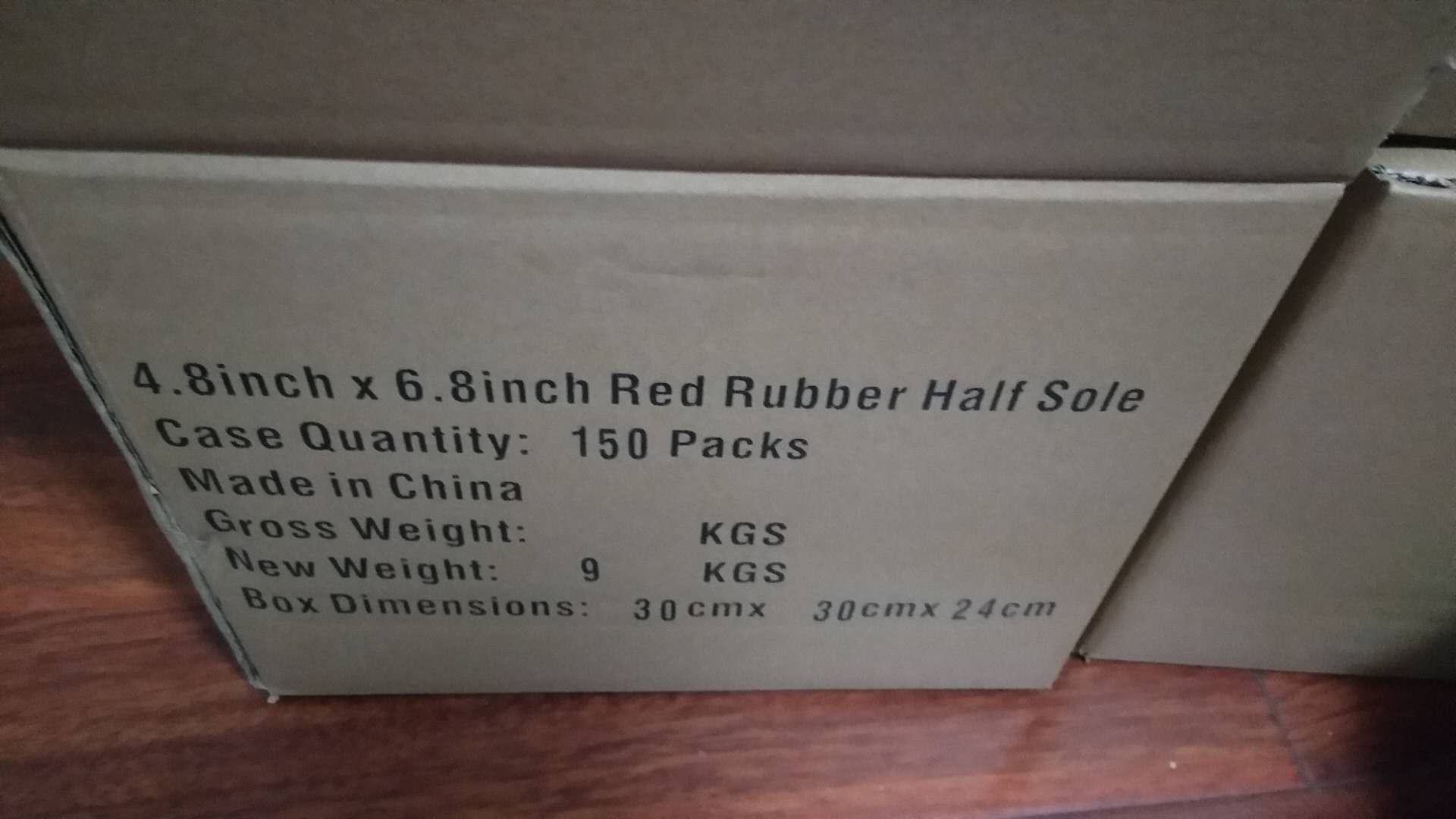 Red Rubber Half Soles Ship To USA