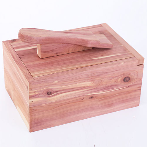 cedar shoe care box